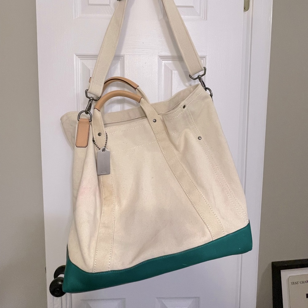 Coach Tote Bag with Green bottom